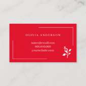 Carte De Visite Commande de script rouge moderne merci (Dos)