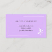 Carte De Visite Commande de script violet moderne merci entreprise (Dos)