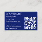 Carte De Visite Commande MERCI Aquarelle Bouquet de marais QR Code (Dos)