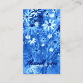 Carte De Visite Commande MERCI Aquarelle Bouquet de marais QR Code (Devant)