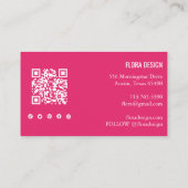 Carte De Visite Commande Merci Script personnalisé Code QR Icônes  (Dos)
