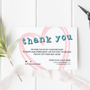 Carte De Visite Commande moderne INSERT tendance merci Pink Blue