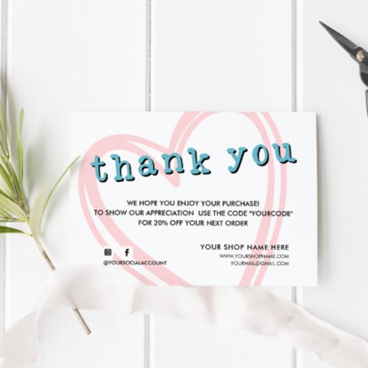 Carte De Visite Commande moderne INSERT tendance merci Pink Blue