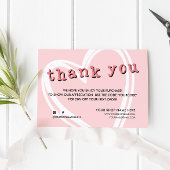 Carte De Visite Commande moderne INSERT tendance merci rose