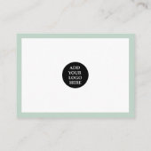 Carte De Visite Commande moderne INSERT tendance merci Sage green (Dos)