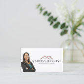 Carte De Visite Commande personnalisée | Modèle Zazzle non modifia (Debout devant)