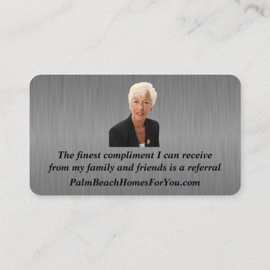 Carte De Visite Commande personnalisée - Monogramme en acier noir (Dos)