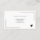 Carte De Visite Commande simple en noir et blanc merci (Dos)