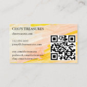 Carte De Visite Commander MERCI Paint à l'huile Pastel Pretty Mini (Dos)