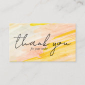 Carte De Visite Commander MERCI Paint à l'huile Pastel Pretty Mini (Devant)