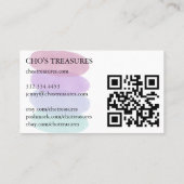 Carte De Visite Commander MERCI Pretty Minimalist Pastel Blobs (Dos)