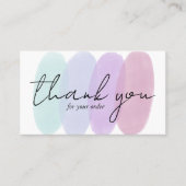 Carte De Visite Commander MERCI Pretty Minimalist Pastel Blobs (Devant)