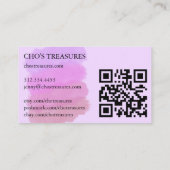 Carte De Visite Commander MERCI Pretty Minimalist Pastel Blobs (Dos)