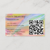 Carte De Visite Commander MERCI Pretty Minimalist Pastel Rainbow (Dos)