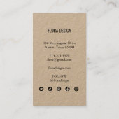 Carte De Visite Commander Merci Script personnalisé Icônes sociale (Dos)