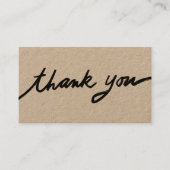 Carte De Visite Commander Merci Script personnalisé Icônes sociale (Devant)