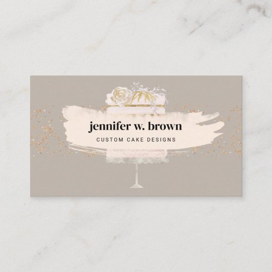 Carte De Visite Commandes de traiteur pour gâteaux de mariage (Devant)