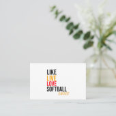 Carte De Visite comme, live, amour softball, sourire (Debout devant)
