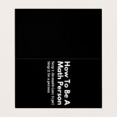 Carte De Visite Comment être une personne mathématique (Extérieur déplié)