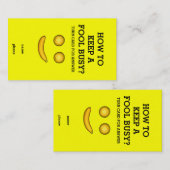 Carte De Visite Comment Garder Un Fool Occupé (Devant / Derrière)