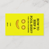 Carte De Visite Comment Garder Un Fool Occupé (Dos)