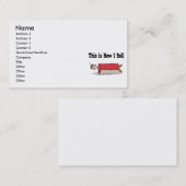 Carte De Visite Comment je déroule un tapis (Devant / Derrière)