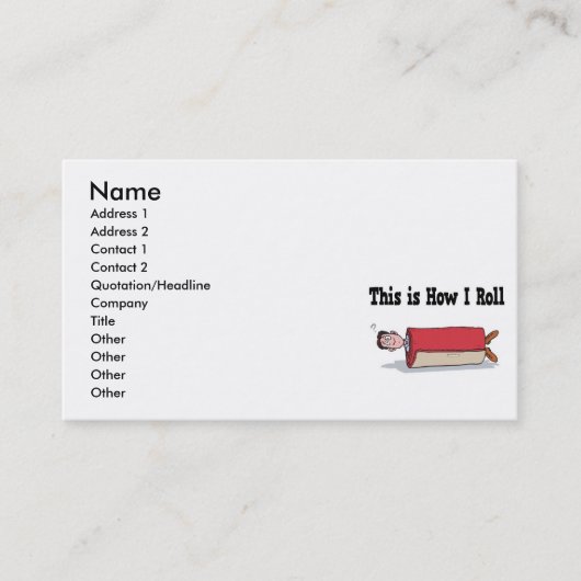 Carte De Visite Comment je déroule un tapis (Devant)