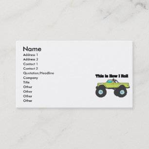 Carte De Visite Comment je roule (Monster Truck)