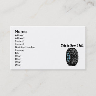 Carte De Visite Comment je roule Pneu