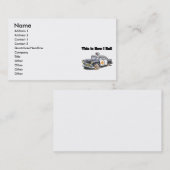 Carte De Visite Comment je roule (Police/Cop Car) (Devant / Derrière)