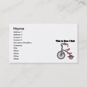 Carte De Visite Comment je roule (Tricycle)