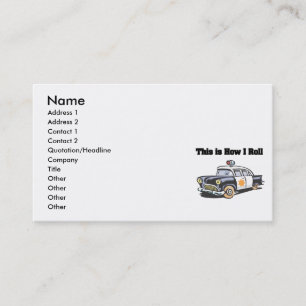 Carte De Visite Comment je roule (voiture de police)