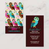 Carte De Visite Comment maintenant petit hibou ? Vertical (Devant / Derrière)