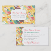 Carte De Visite Comment maintenant petits hiboux ? Pastels sur (Devant / Derrière)