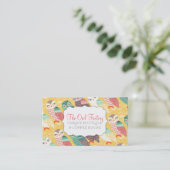 Carte De Visite Comment maintenant petits hiboux ? Pastels sur (Debout devant)