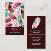 Carte De Visite Comment maintenant petits hiboux ? Vertical (Devant / Derrière)