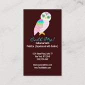 Carte De Visite Comment maintenant petits hiboux ? Vertical (Dos)