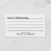 Carte De Visite commentaires ? (Devant)