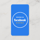 Carte De Visite Commentaires Facebook Évaluer Mon entreprise 5 éto (Dos)
