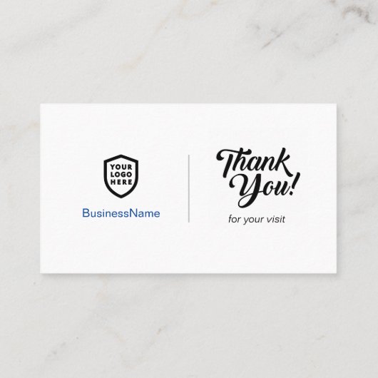 Carte De Visite Commentaires Facebook | Merci de code QR professio (Dos)