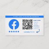 Carte De Visite Commentaires Facebook | Merci de code QR professio (Devant)