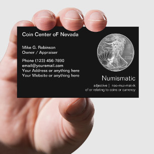 Carte De Visite Commerçant de collection de pièces numismatiques