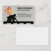 Carte De Visite Commerçant sur le Toit | Entrepreneur Général (Devant / Derrière)