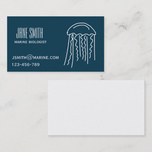Carte De Visite Commerce de biologiste marin (Devant / Derrière)