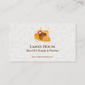 Carte De Visite Commerce de boulangerie moderne | Brown élégant (Dos)