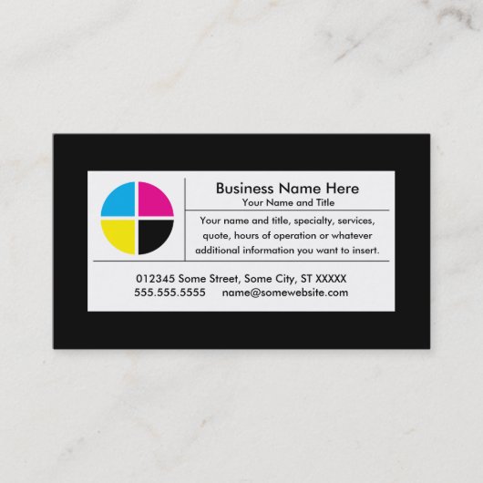 Carte De Visite commerce de cmyk (Devant)