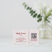 Carte De Visite Commerce de crème glacée | Code-barres rose (Debout devant)