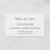 Carte De Visite Commerce de détail avec Vieux Arbre Icônes de médi (Dos)