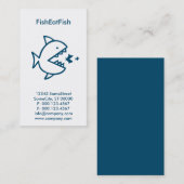 Carte De Visite commerce de poisson personnalisé (Devant / Derrière)