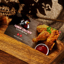 Commerce de poulet frit | Code-barres en bois mode